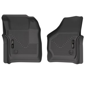 Ford F-250 Super Duty Crew Cab Front Floor Liners - Husky Liners - WeatherBeater - Black - `99-`07